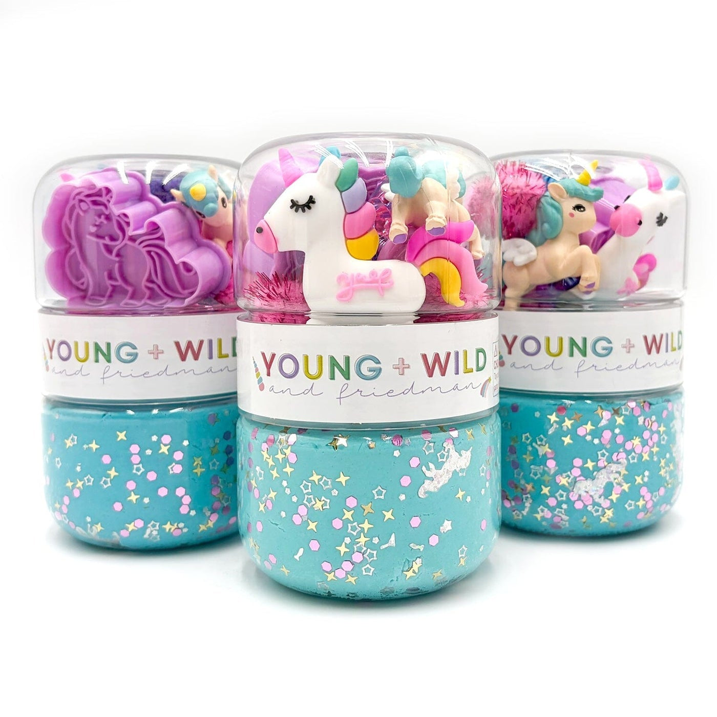 Young + Wild & Friedman Unicorn Grab & Go Dough Jar