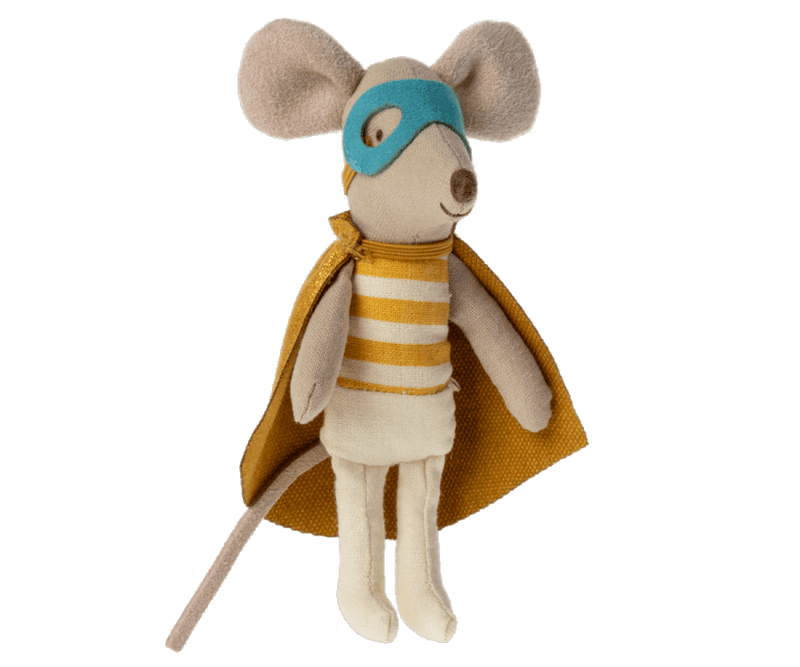 Maileg Superhero Mouse, Little Brother in Matchbox - shopnurseryrhymes