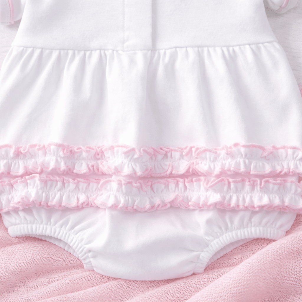 Magnolia Leaping Bunnies Ruffle Bubble, Pink