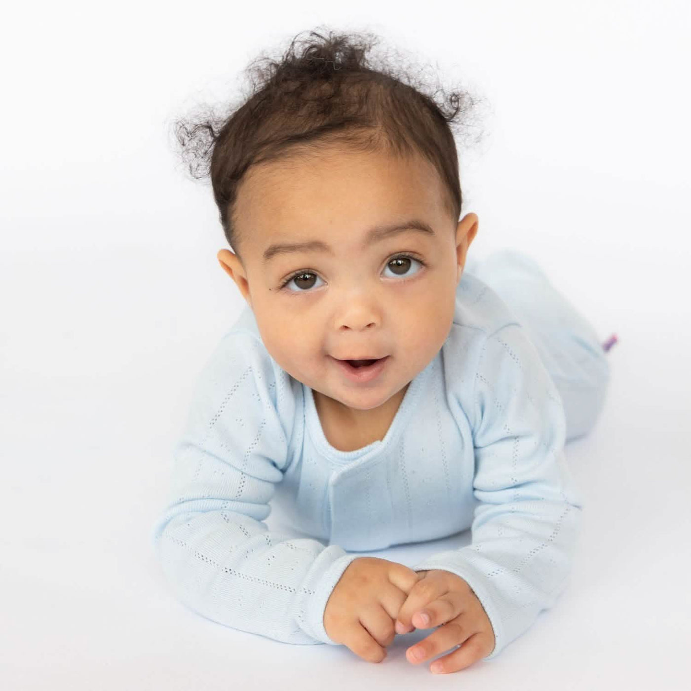 Magnetic Me Love Lines Blue Pointelle Footie