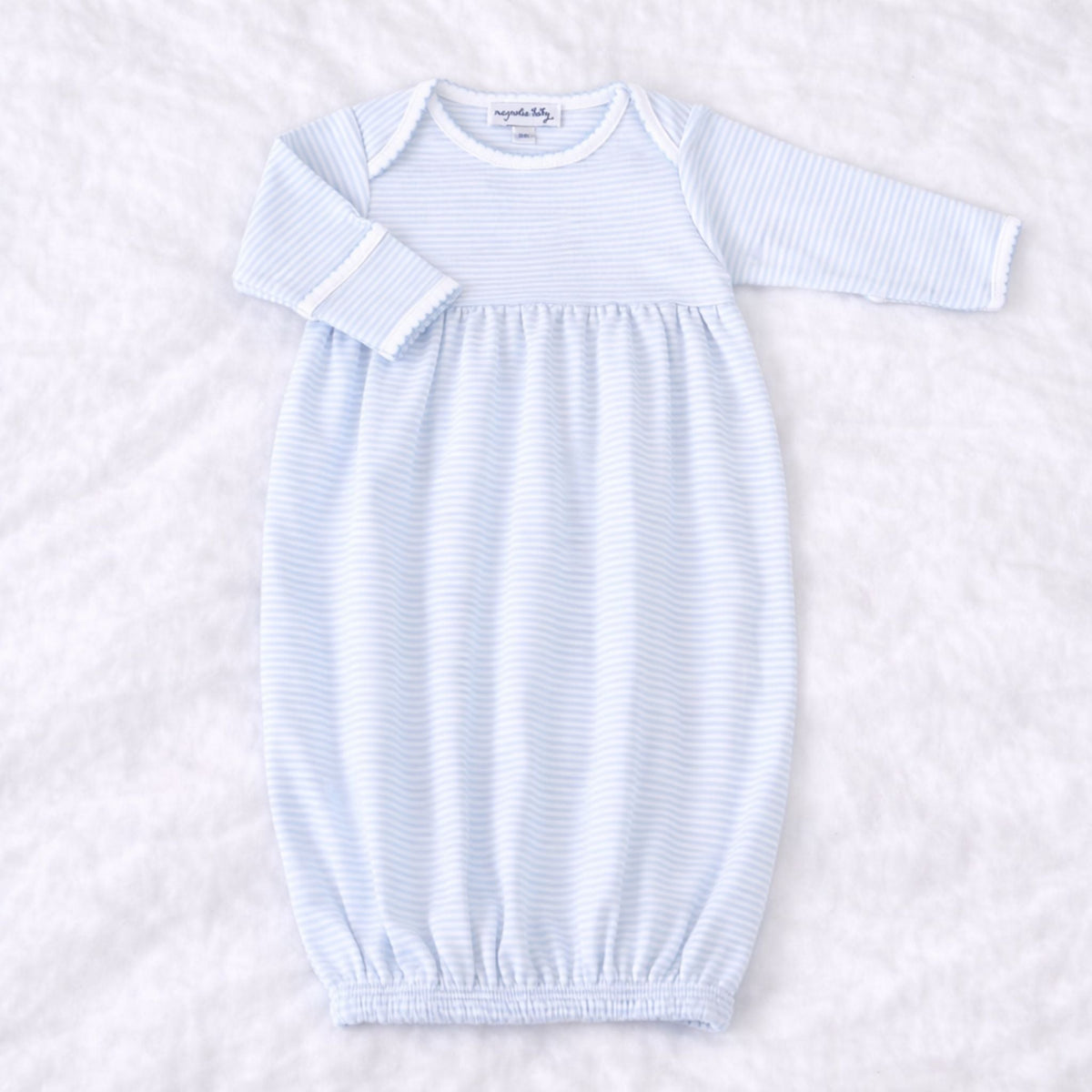 Magnolia Baby Mini Stripes Gathered Gown