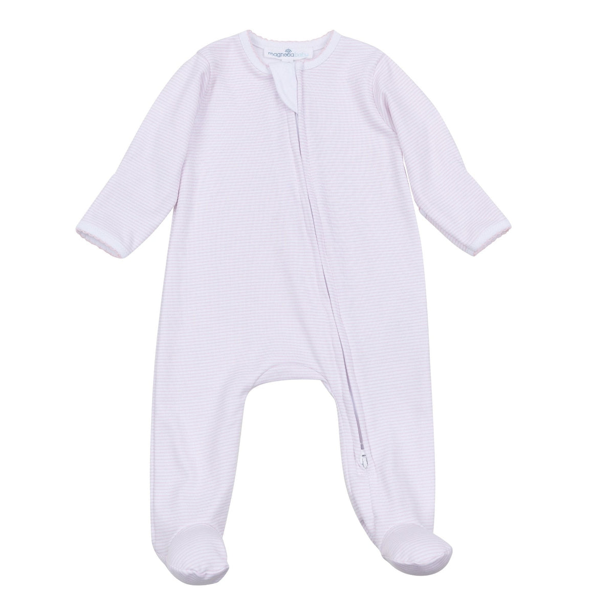 Magnolia Baby Mini Stripes Zip Footie