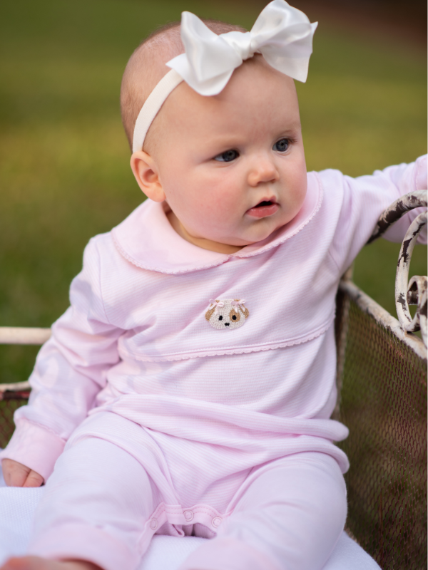 Milly Marie Baby Girl Spotted Puppy Playsuit