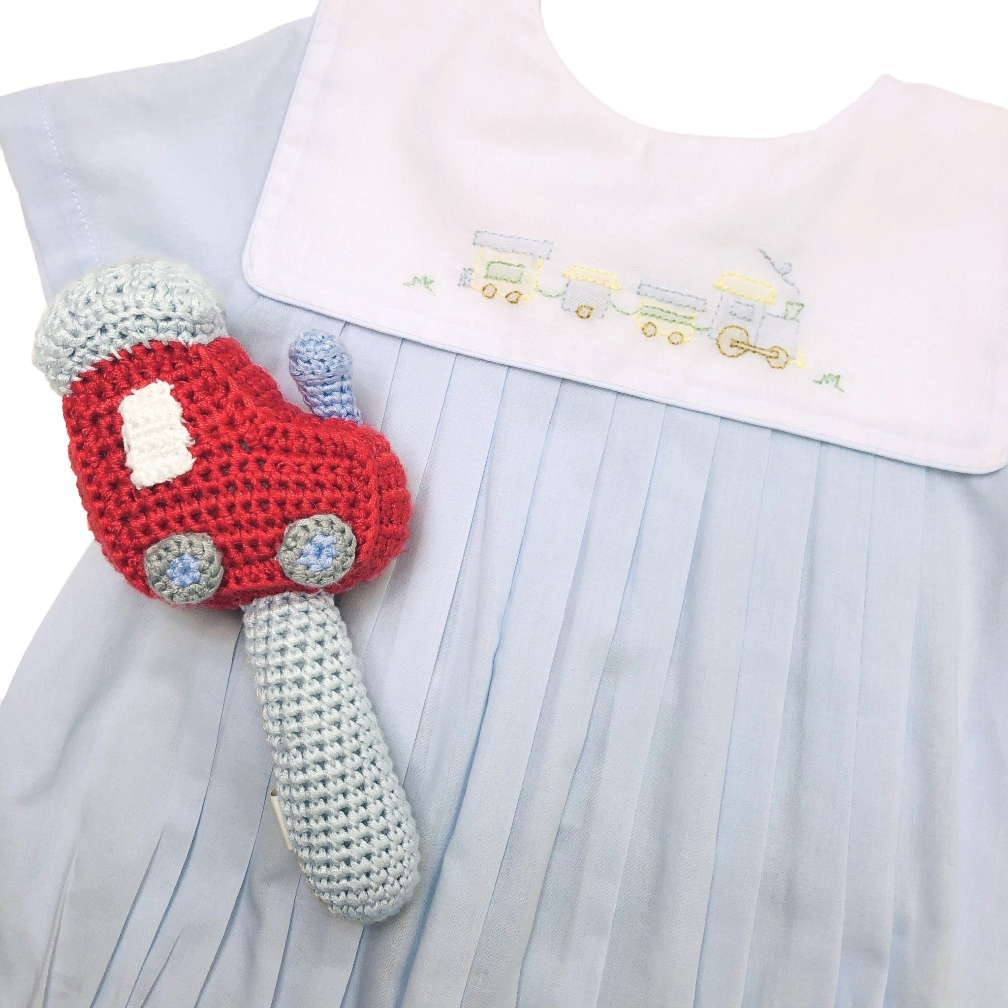 Petit Ami Train Bubble with Bib Collar