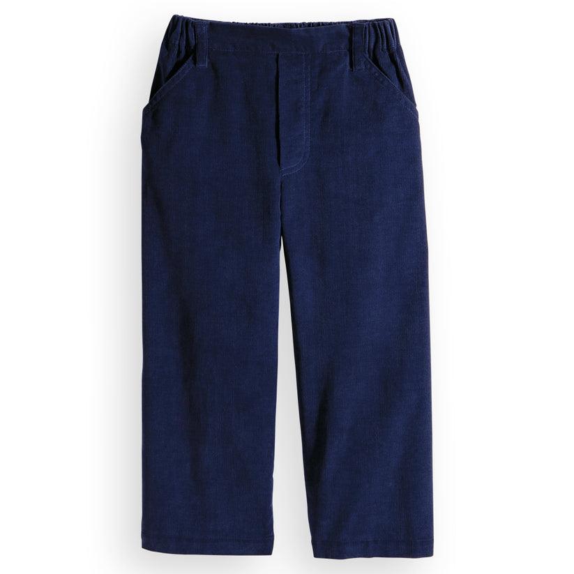 Bella Bliss Corduroy Faux Zip Pant, Navy - shopnurseryrhymes