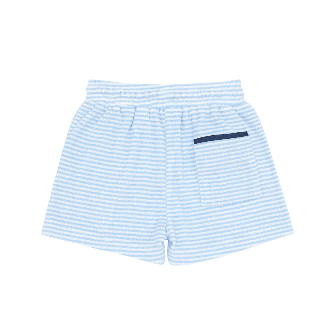 Minnow Powder Blue Stripe French Terry Short