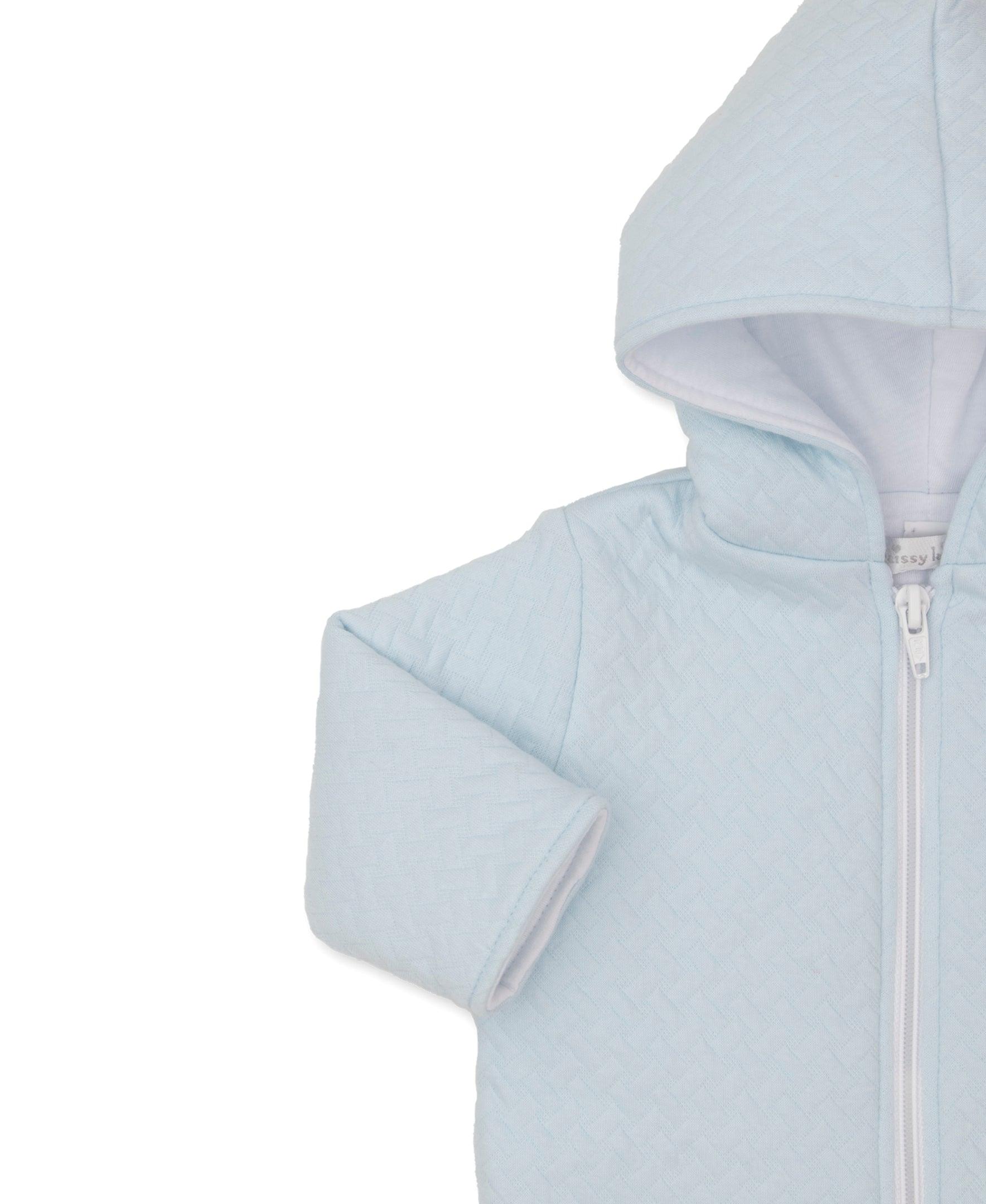 Kissy Kissy Classic Jacquard Padded Zip Jacket, Blue - shopnurseryrhymes