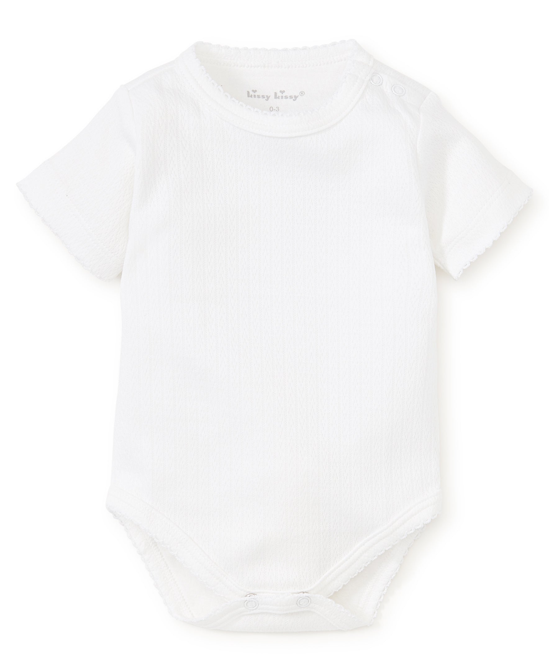 Kissy Kissy Pointelle Short Sleeved Bodysuit