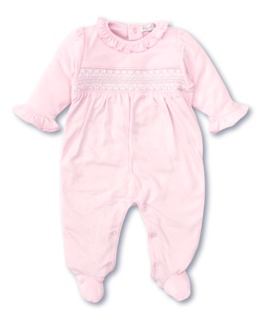 Kissy Kissy CLB Charmed Footie with Hand Smocking, Pink
