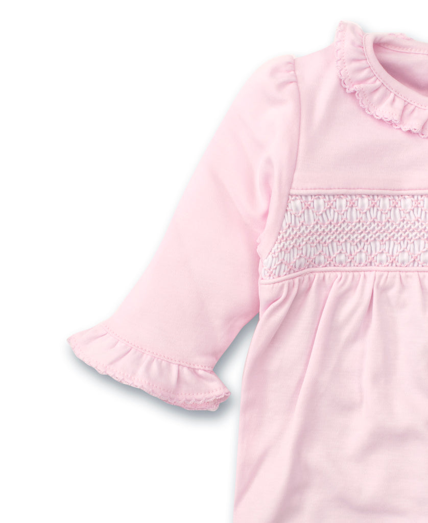 Kissy Kissy CLB Charmed Footie with Hand Smocking, Pink