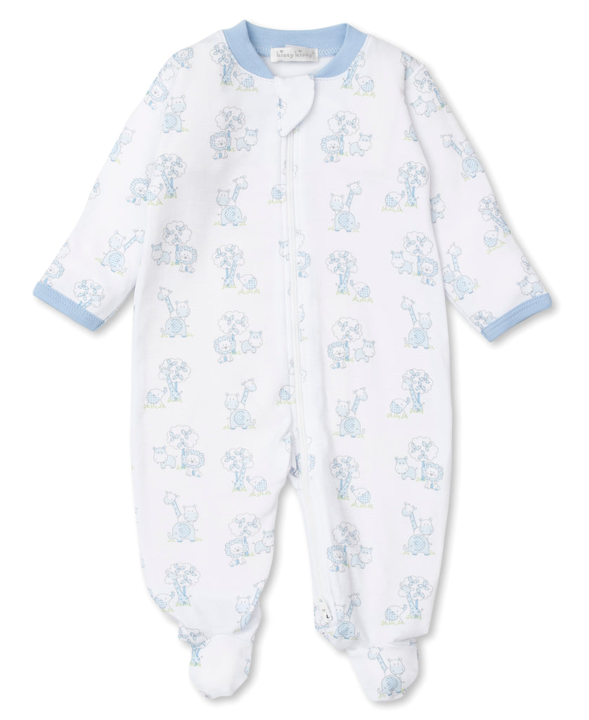 Kissy Kissy Gingham Jungle Footie with Zipper