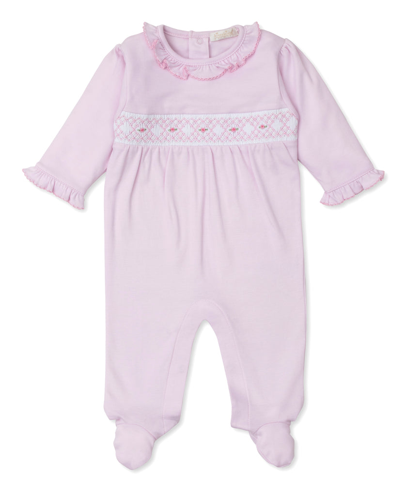 Kissy Kissy CLB Summer Footie with Hand Smocking, Pink