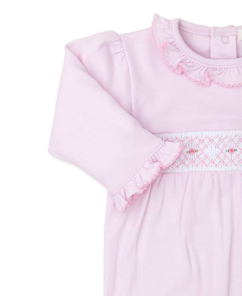 Kissy Kissy CLB Summer Footie with Hand Smocking, Pink