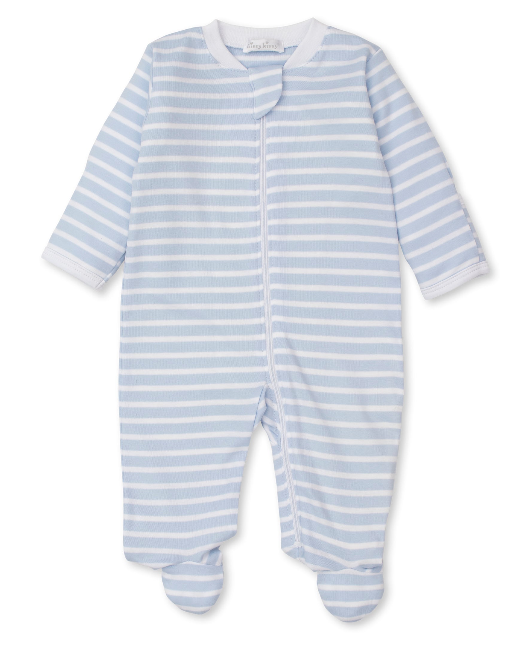 Kissy Kissy Footie with Zipper, PJ's Team Stripes