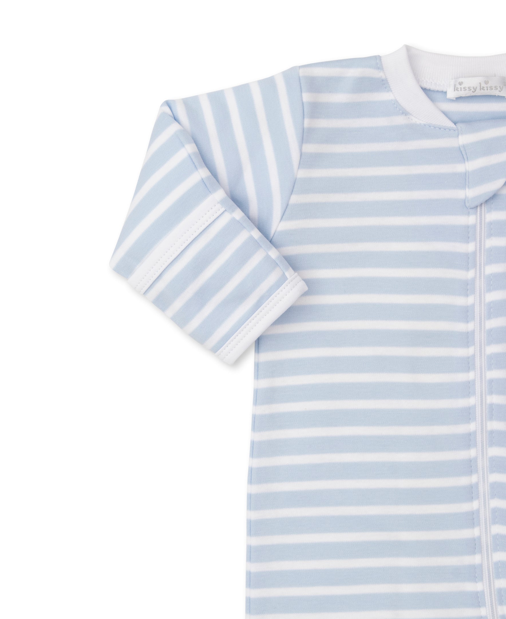 Kissy Kissy Footie with Zipper, PJ's Team Stripes