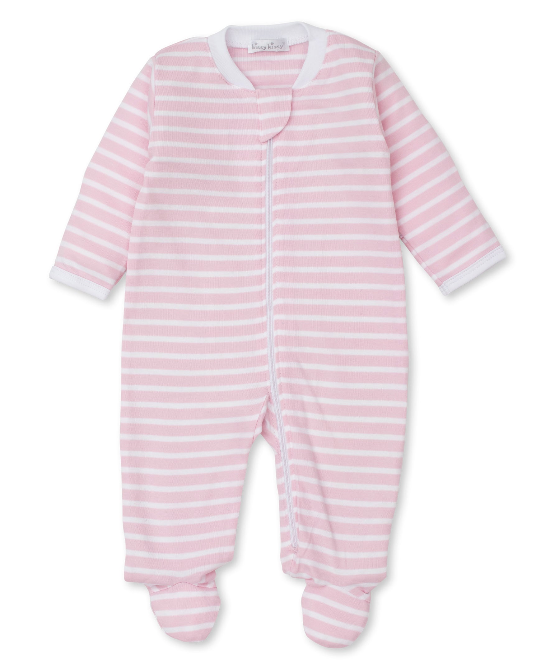 Kissy Kissy Footie with Zipper, PJ's Team Stripes