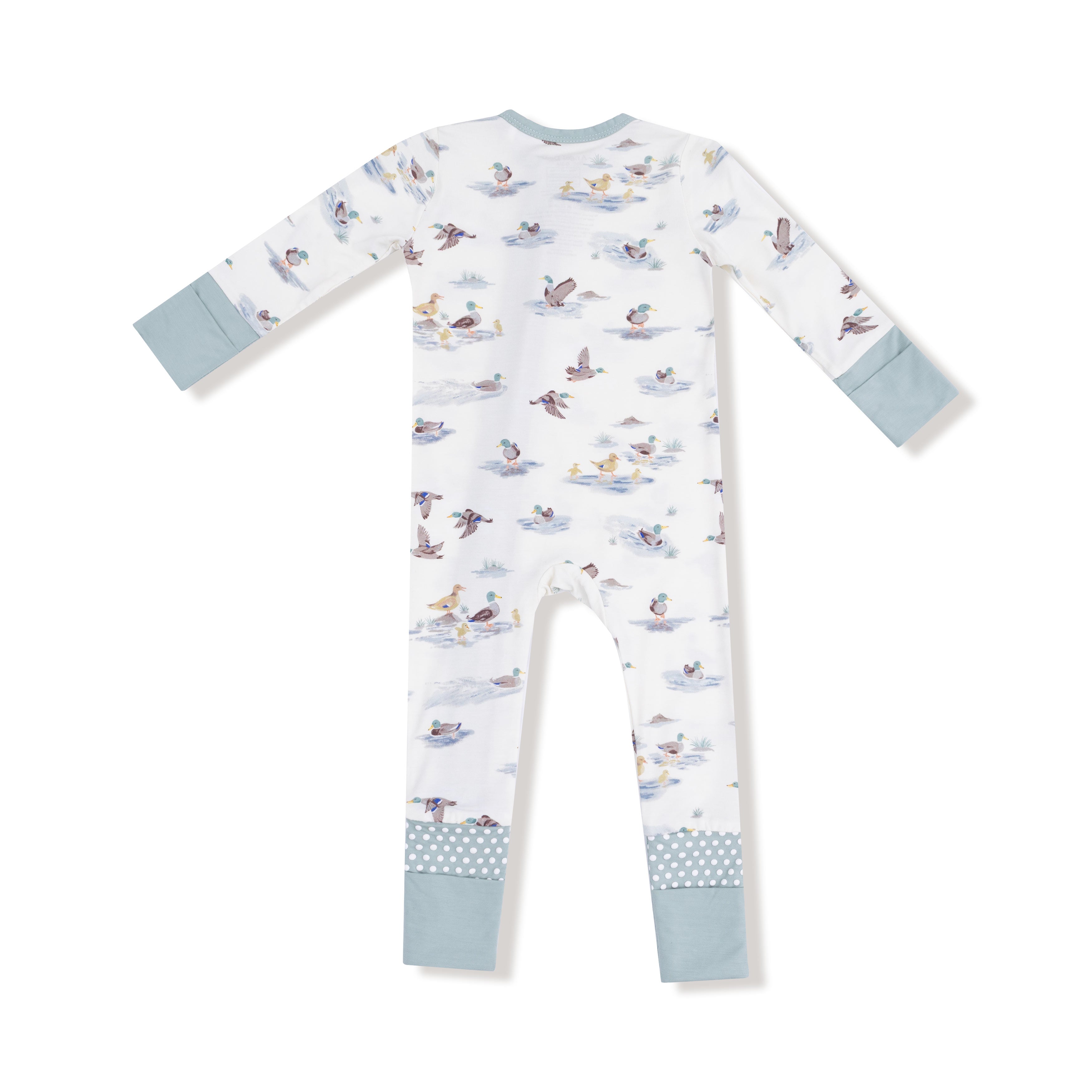 Angel Dear Migrating Mallards 2 Way Zipper Romper