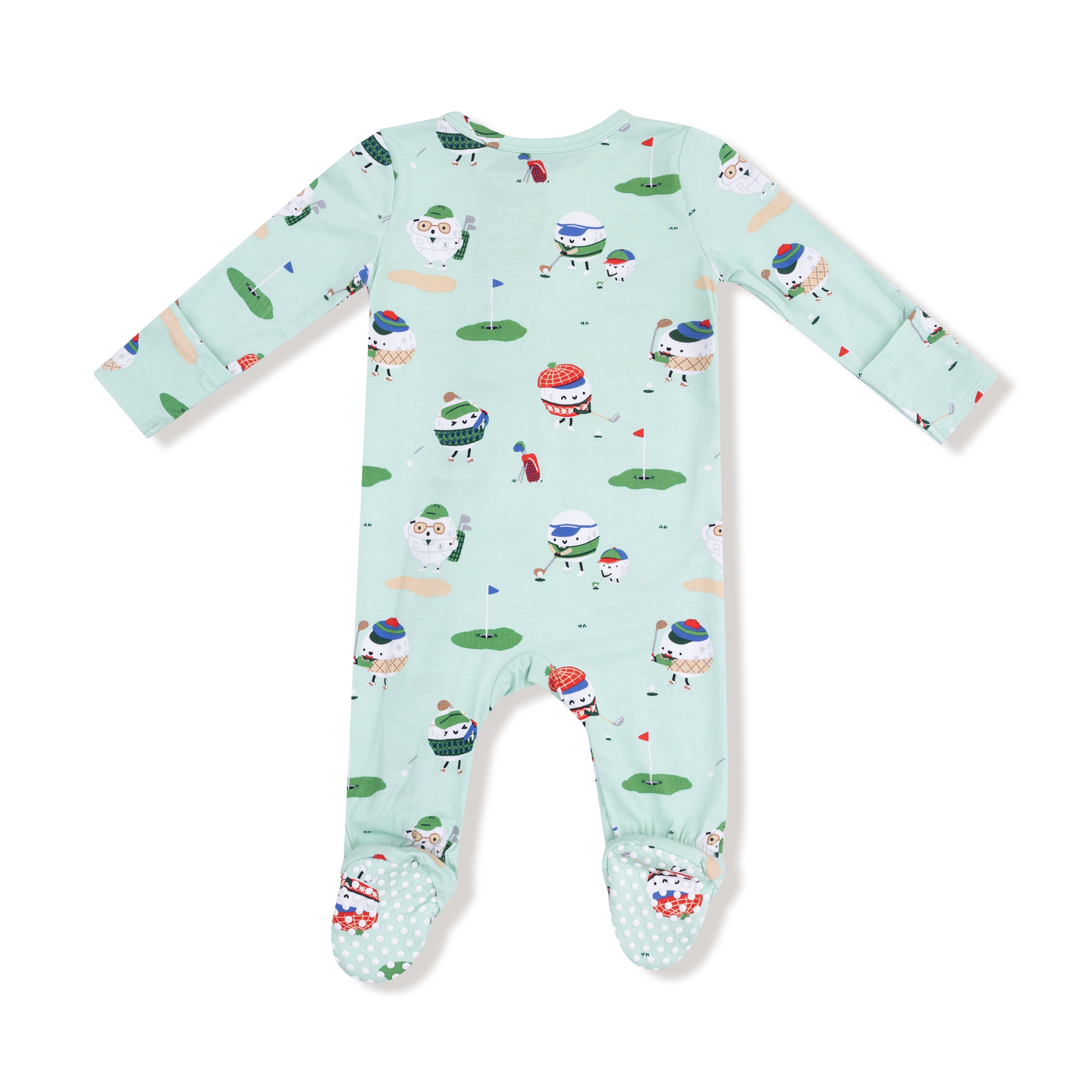 Angel Dear Golf Pros Green 2 Way Zipper Footie