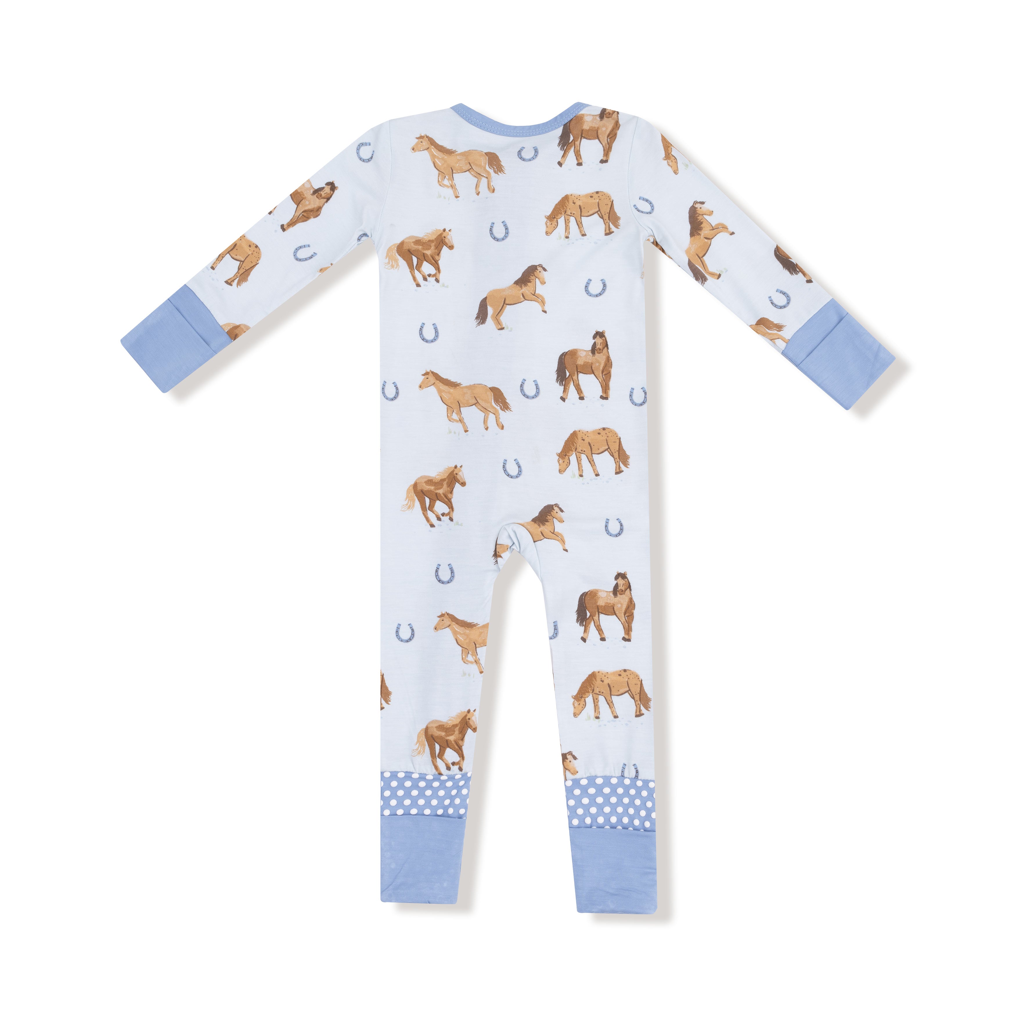 Angel Dear Horses 2 Way Zipper Romper