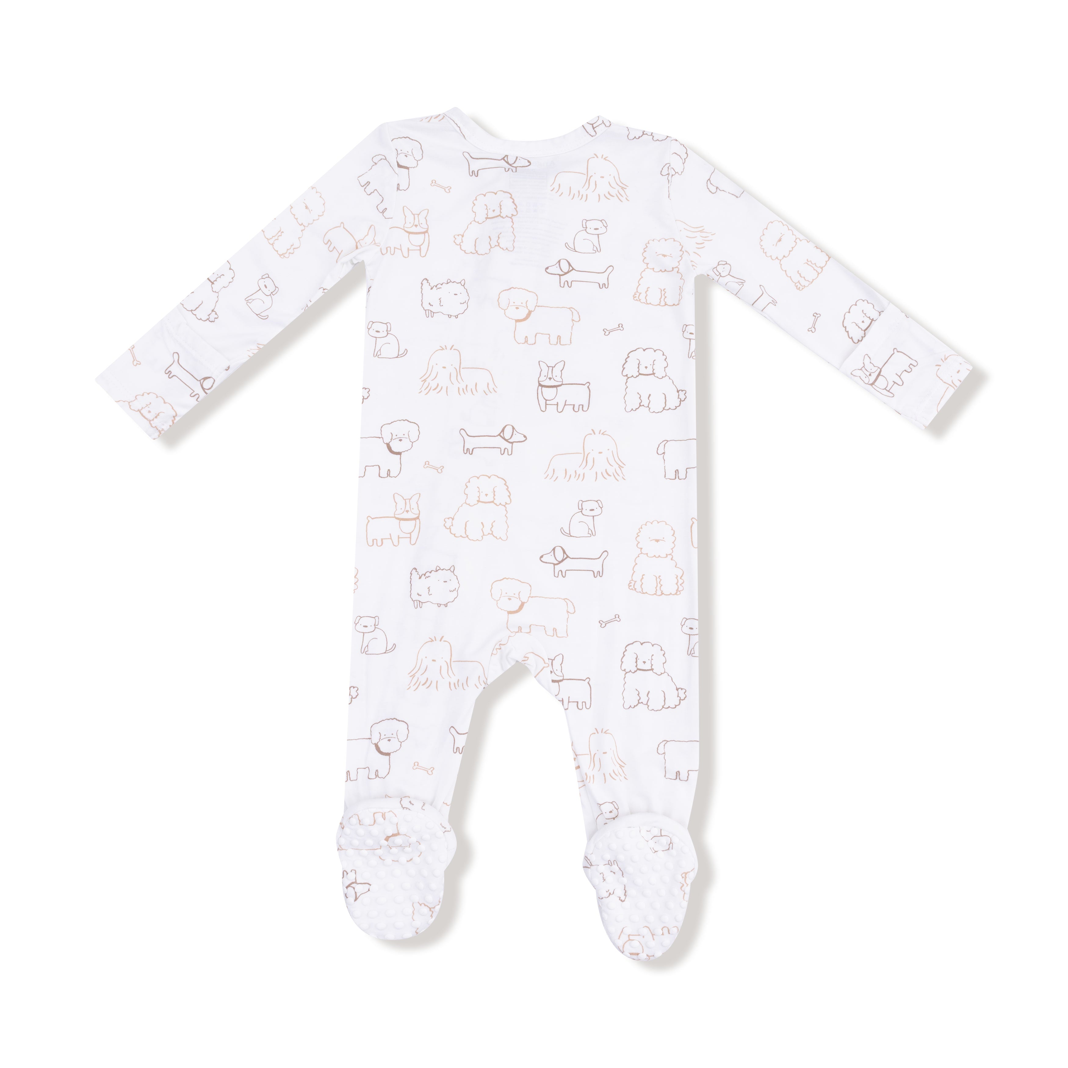 Angel Dear Neutral Pups 2 Way Zipper Footie