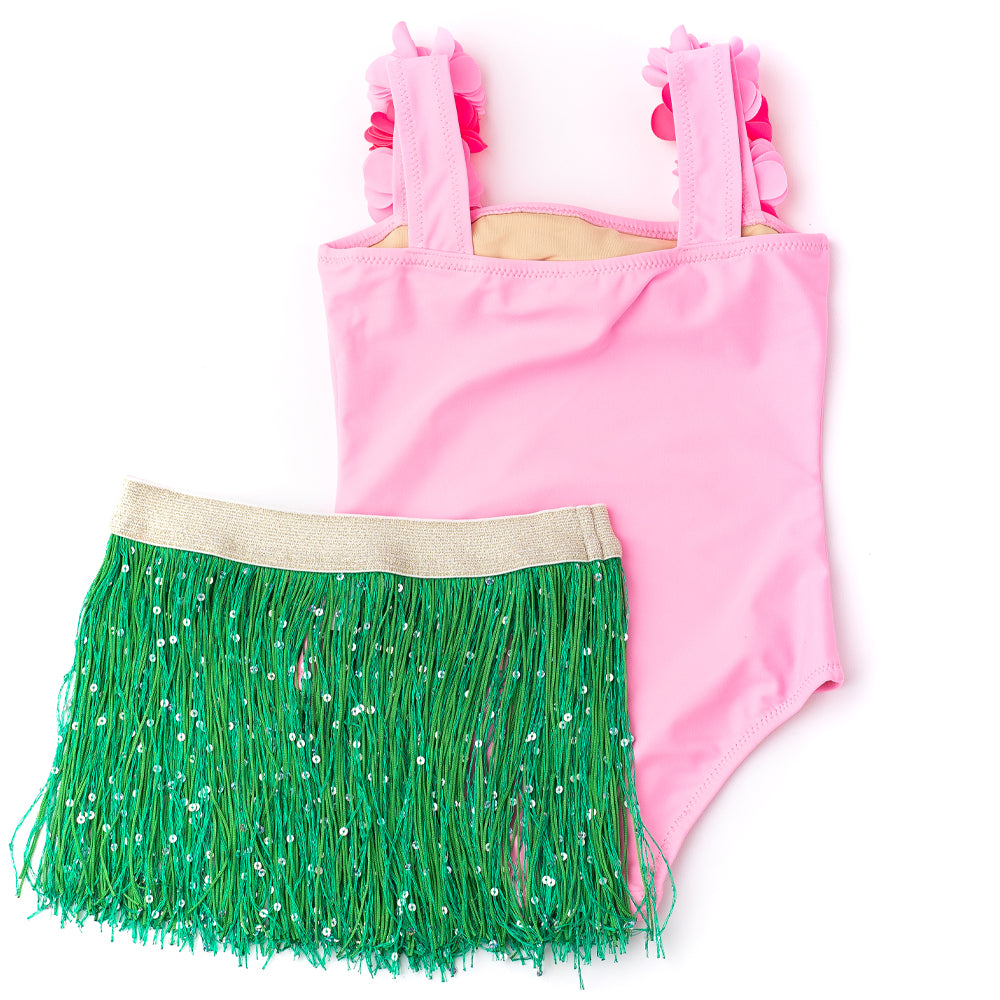 Shade Critters Light Pink One Piece with Hula Skirt