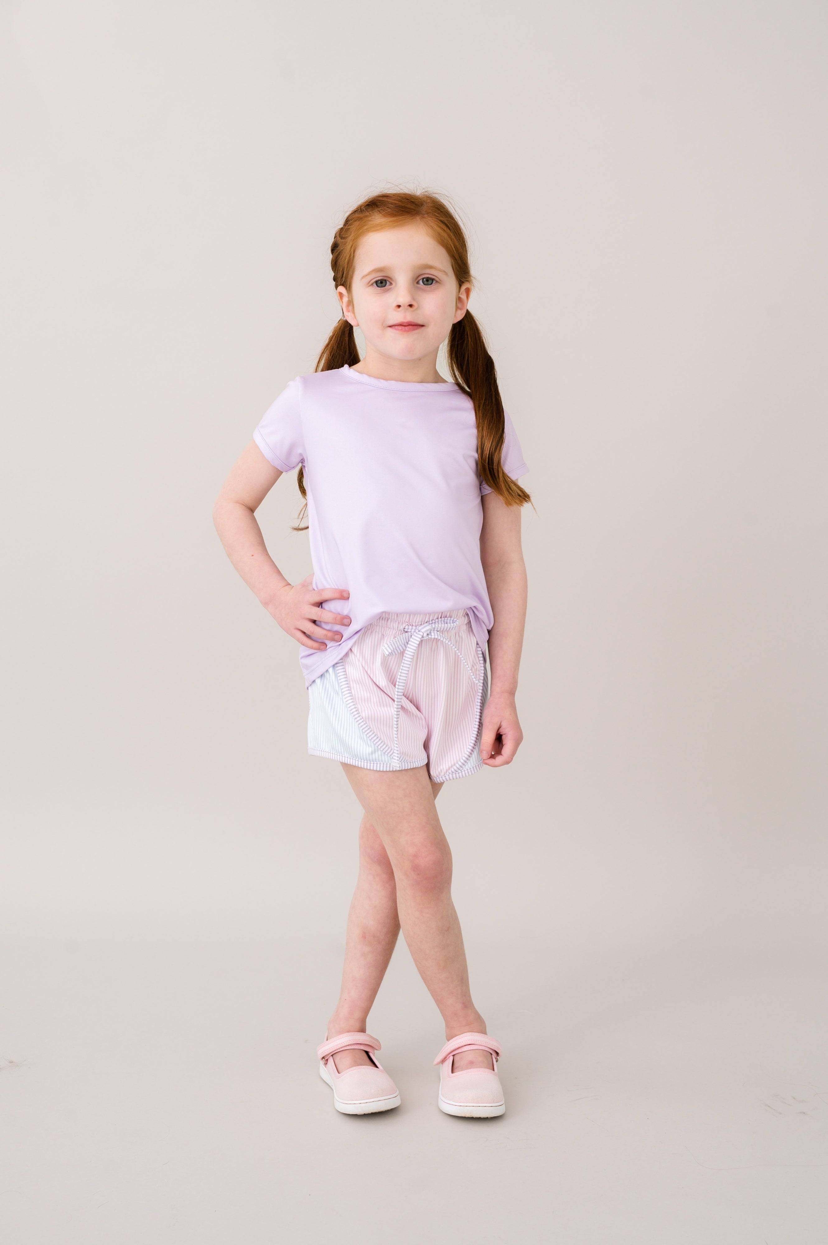 Set Athleisure Elise Short, Cotton Candy Ministripe