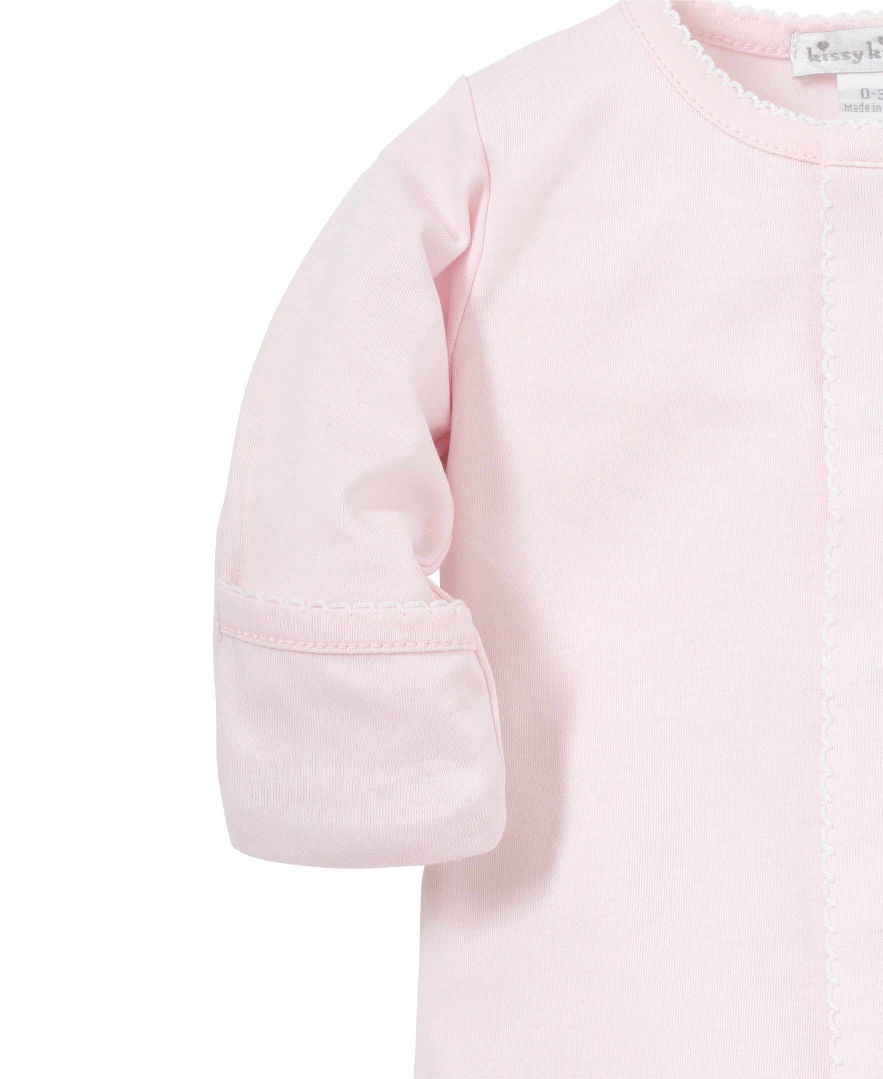 Kissy Kissy Basics Footie New, Pink with White