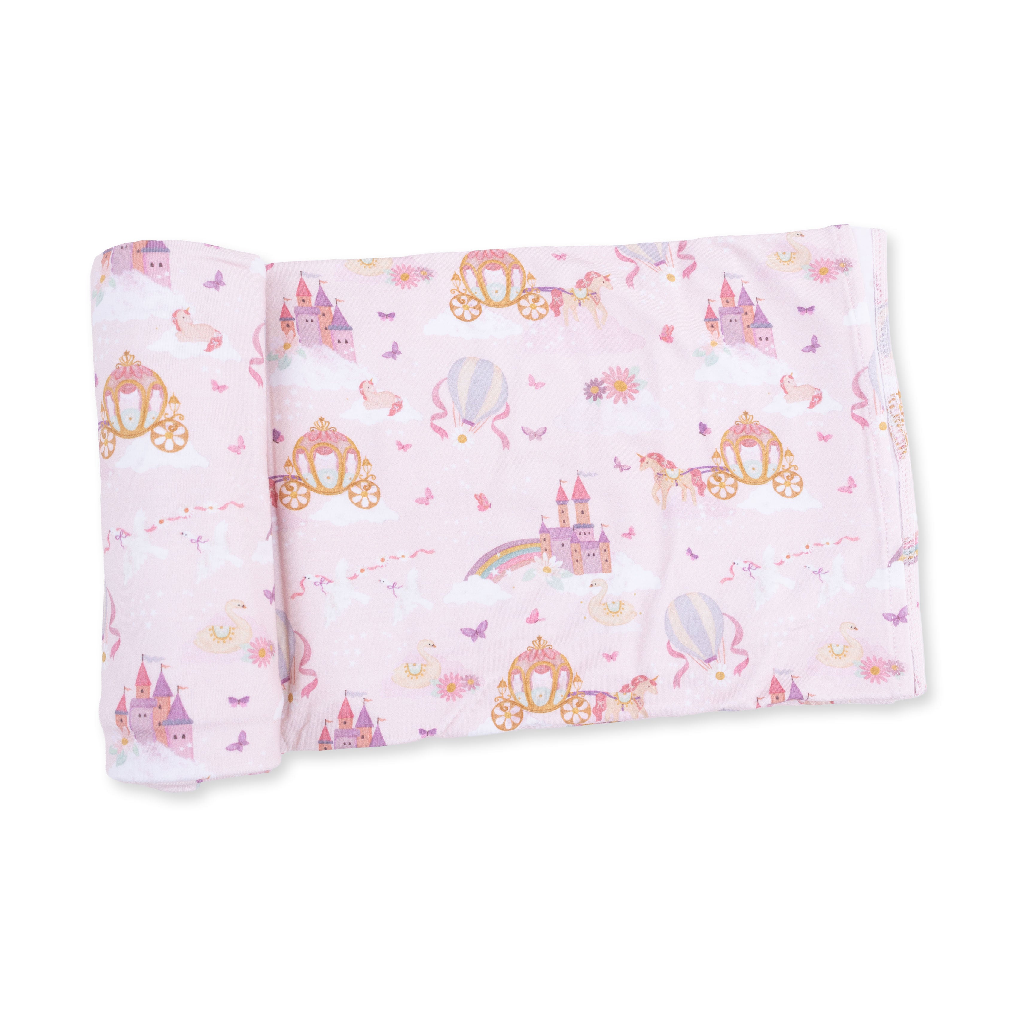 Angel Dear Princess Unicorn and Castle Swaddle Blanket