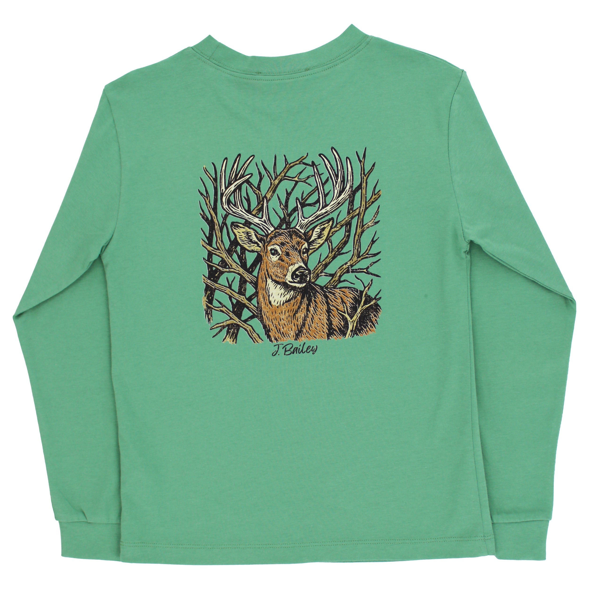 Bailey Boys Logo Tee, Buck on Sage