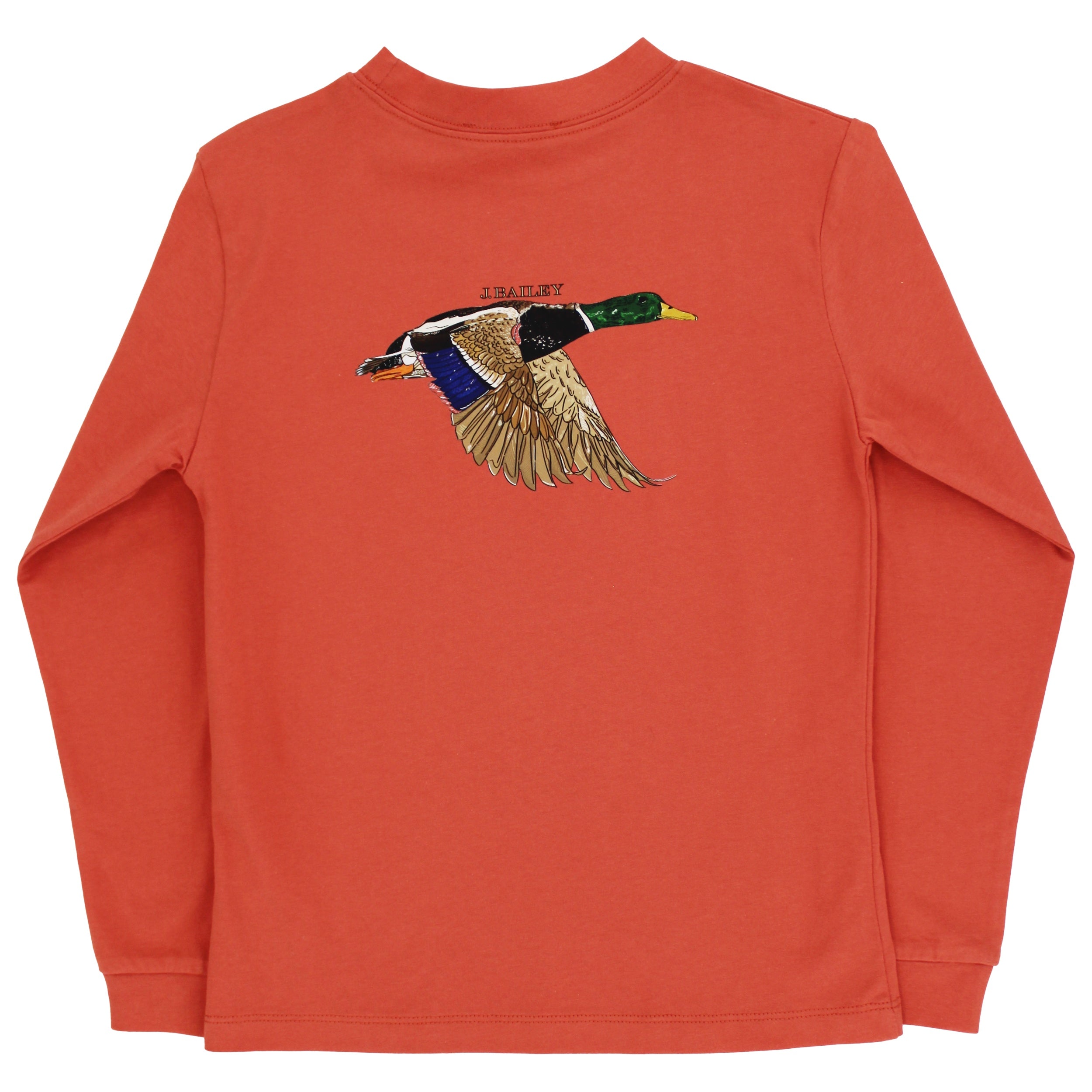 Bailey Boys Logo Tee, Mallard on Rust