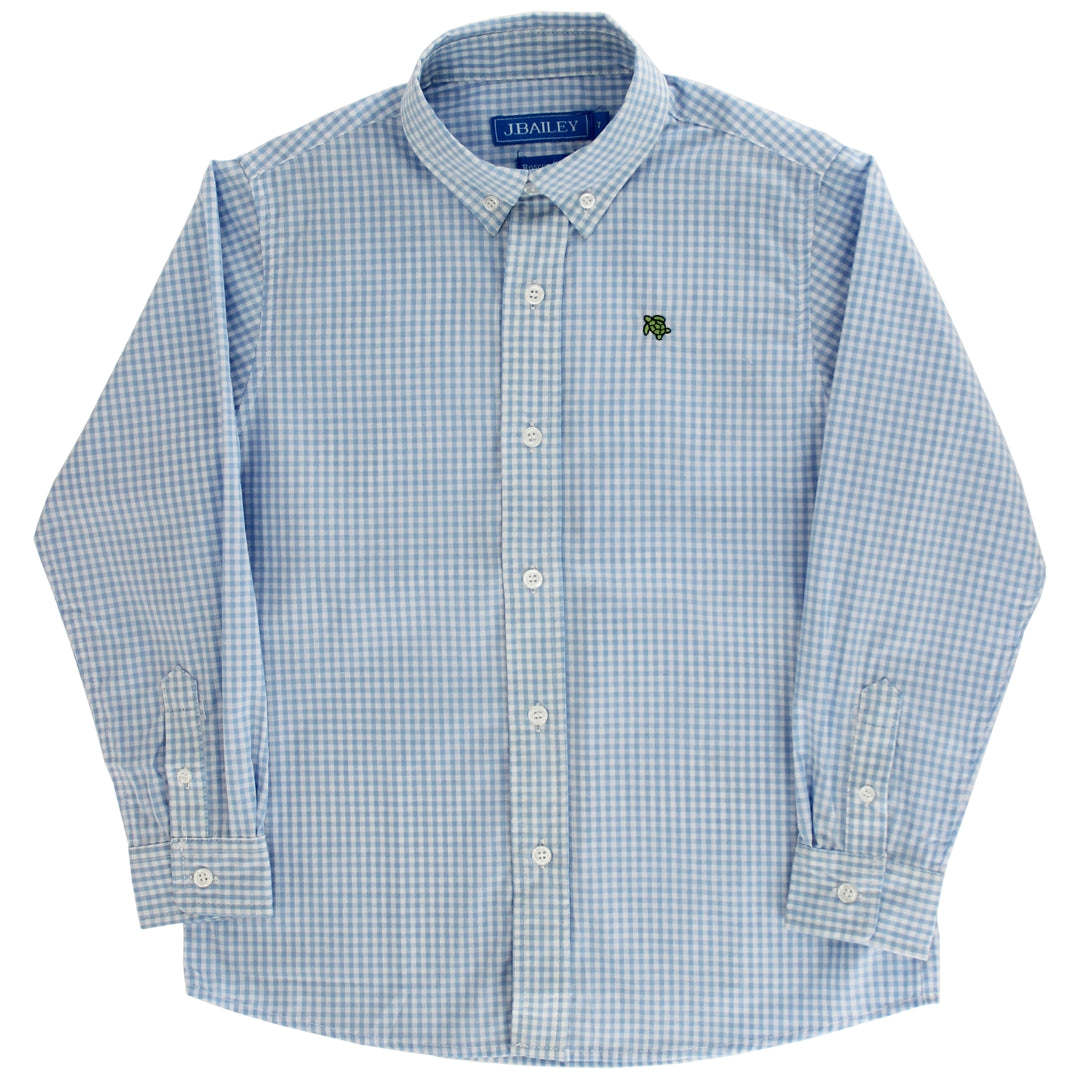 Bailey Boys Light Blue Check Button Down