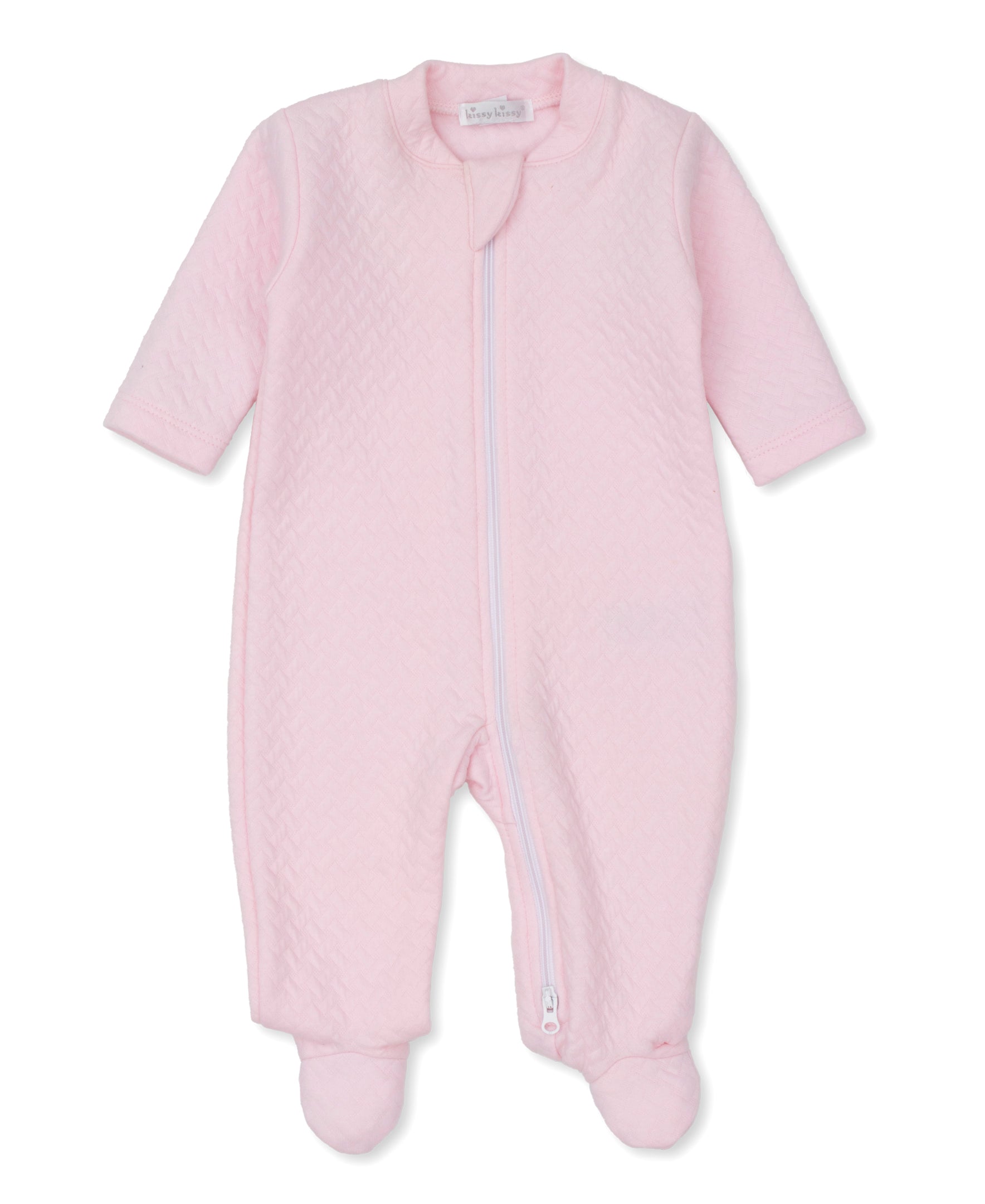 Kissy Kissy Jacquard Footie with Zipper