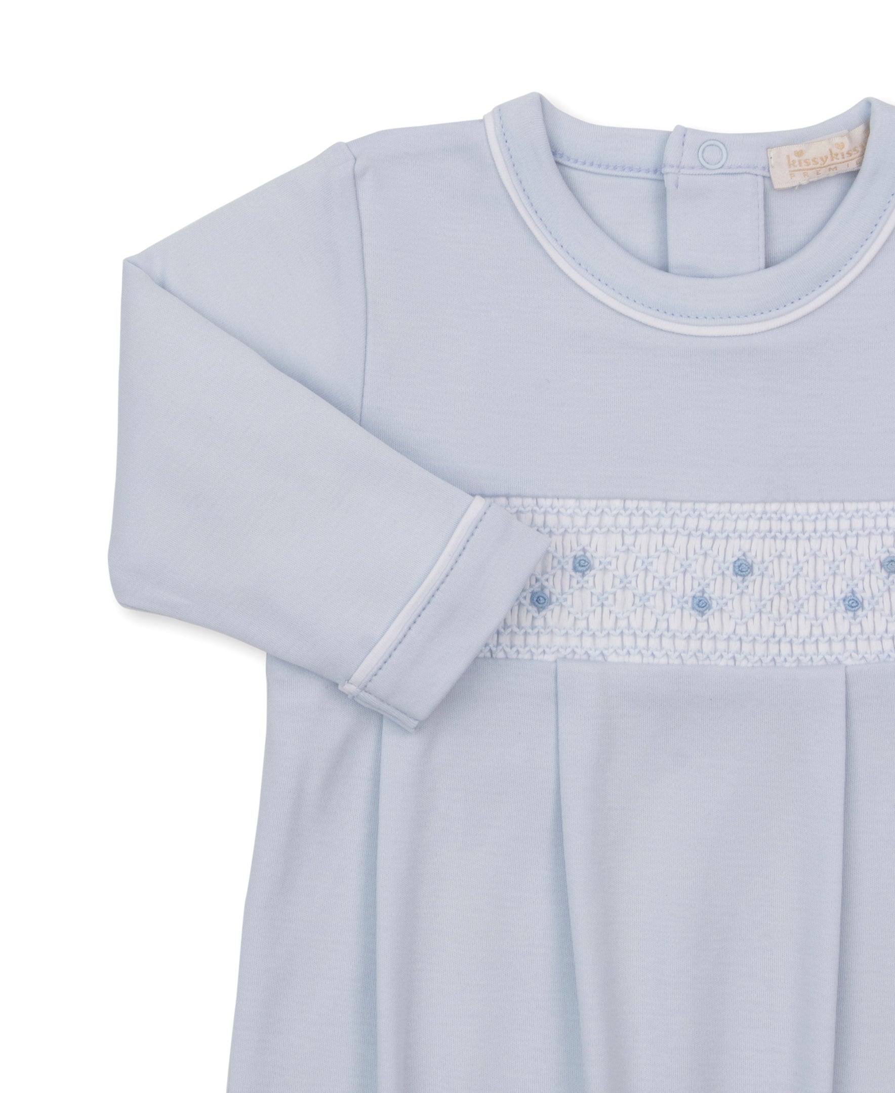 Kissy Kissy Sack with Hand Smocking & Bullion Embroidery