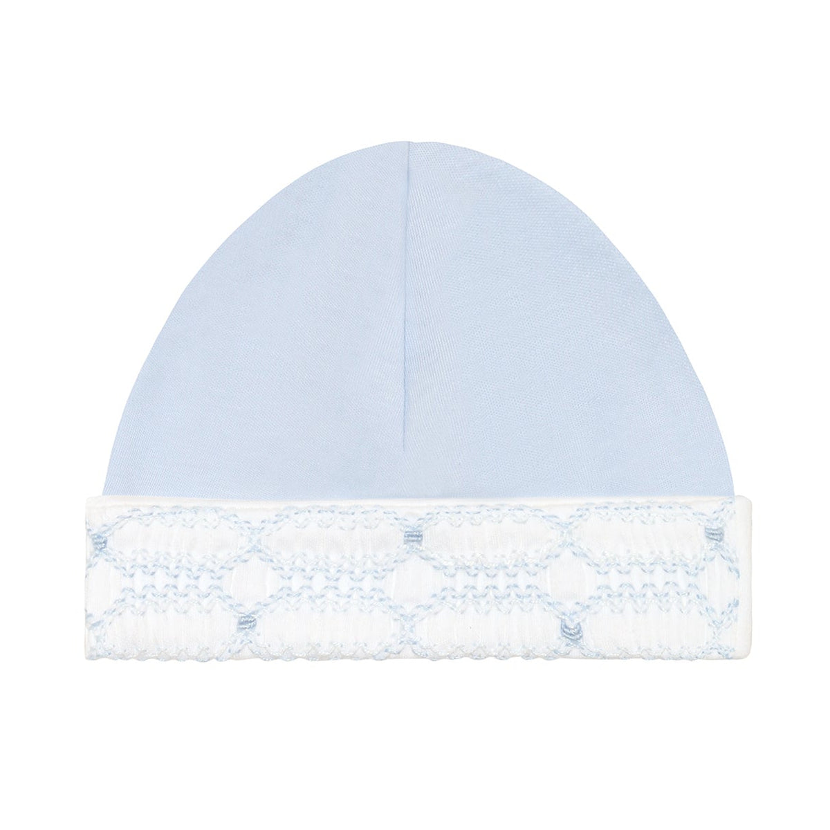 Nella Pima Signature Smocked Blue Hat