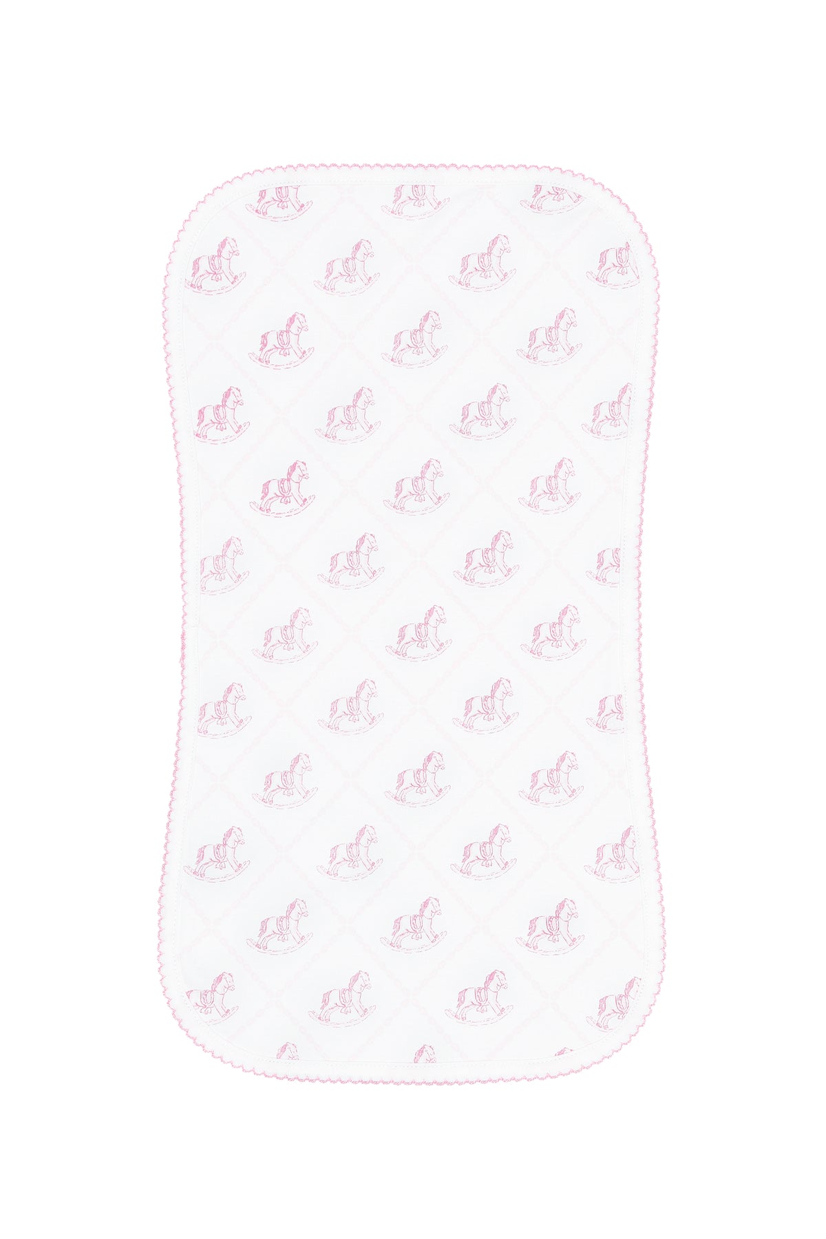 Nella Pima Blue Rocking Horse Burp Cloth