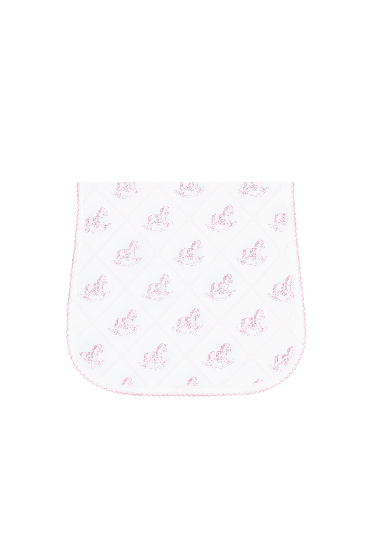 Nella Pima Blue Rocking Horse Burp Cloth