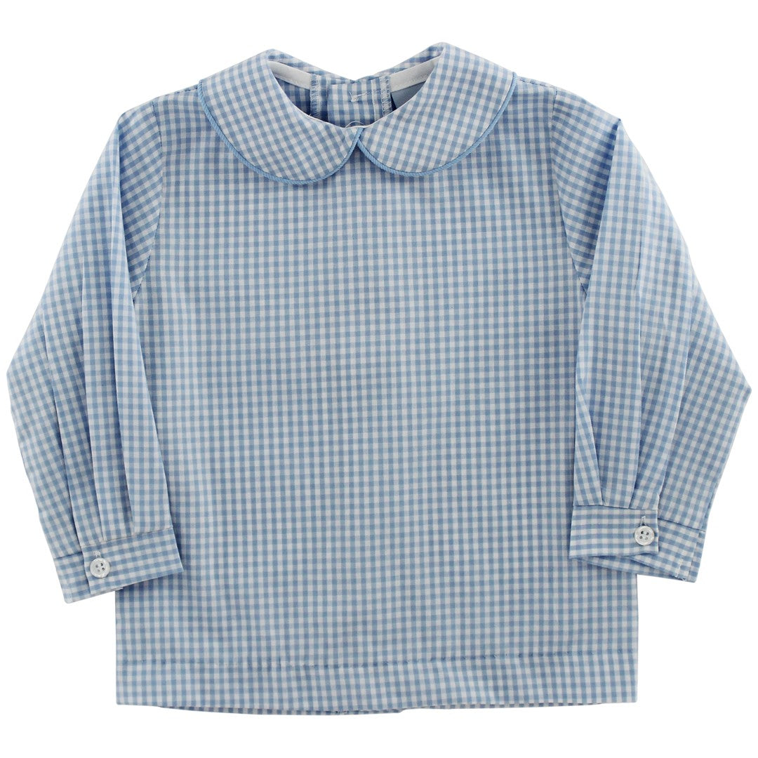 Bailey Boys Blue Check Piped Shirt