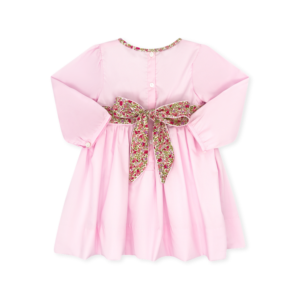 Lullaby Set Blissful Band Dress, Palmer Pink/Autumn Meadow Floral