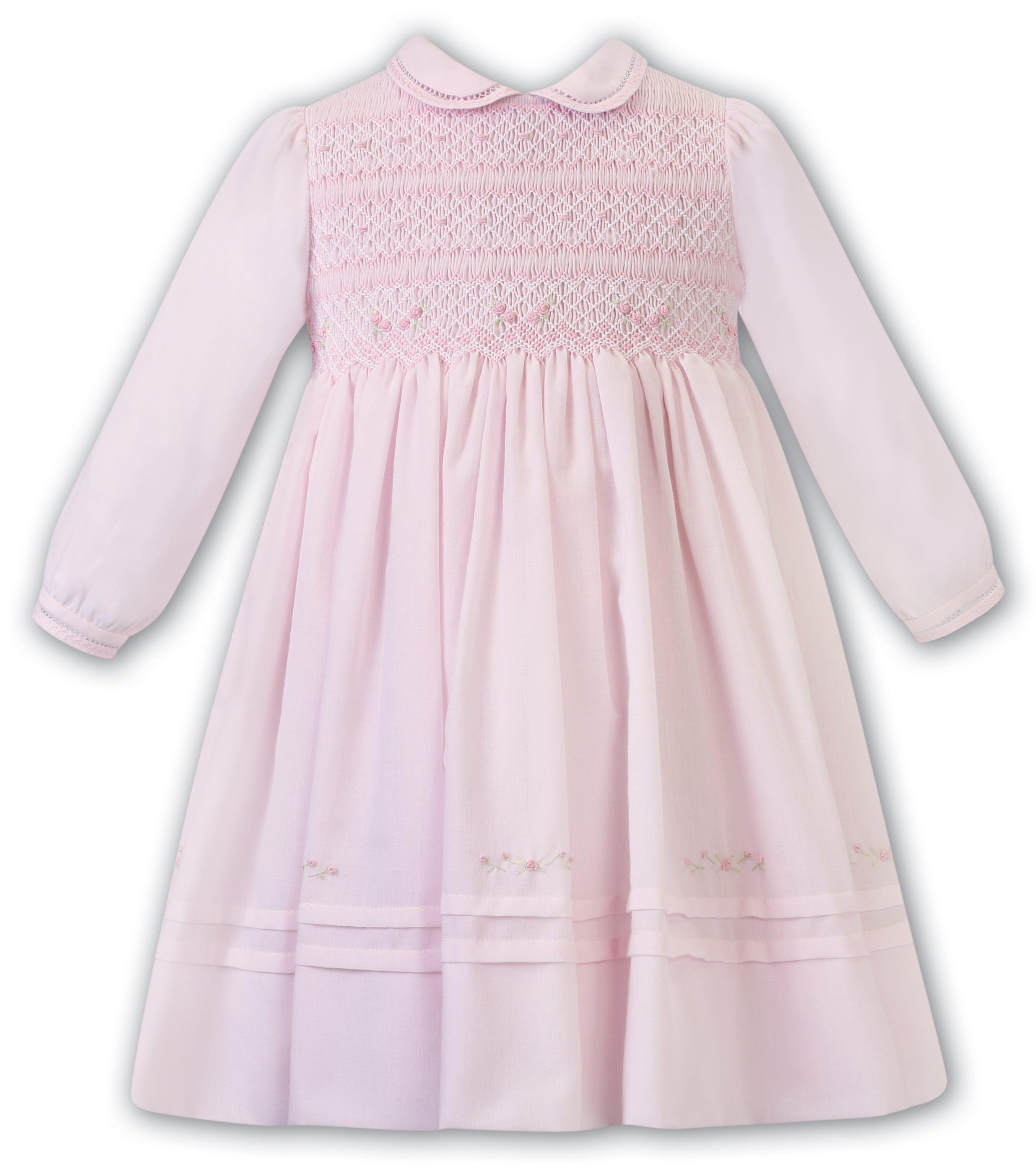 Sarah Louise Pink Dress with Full Smocking - shopnurseryrhymes