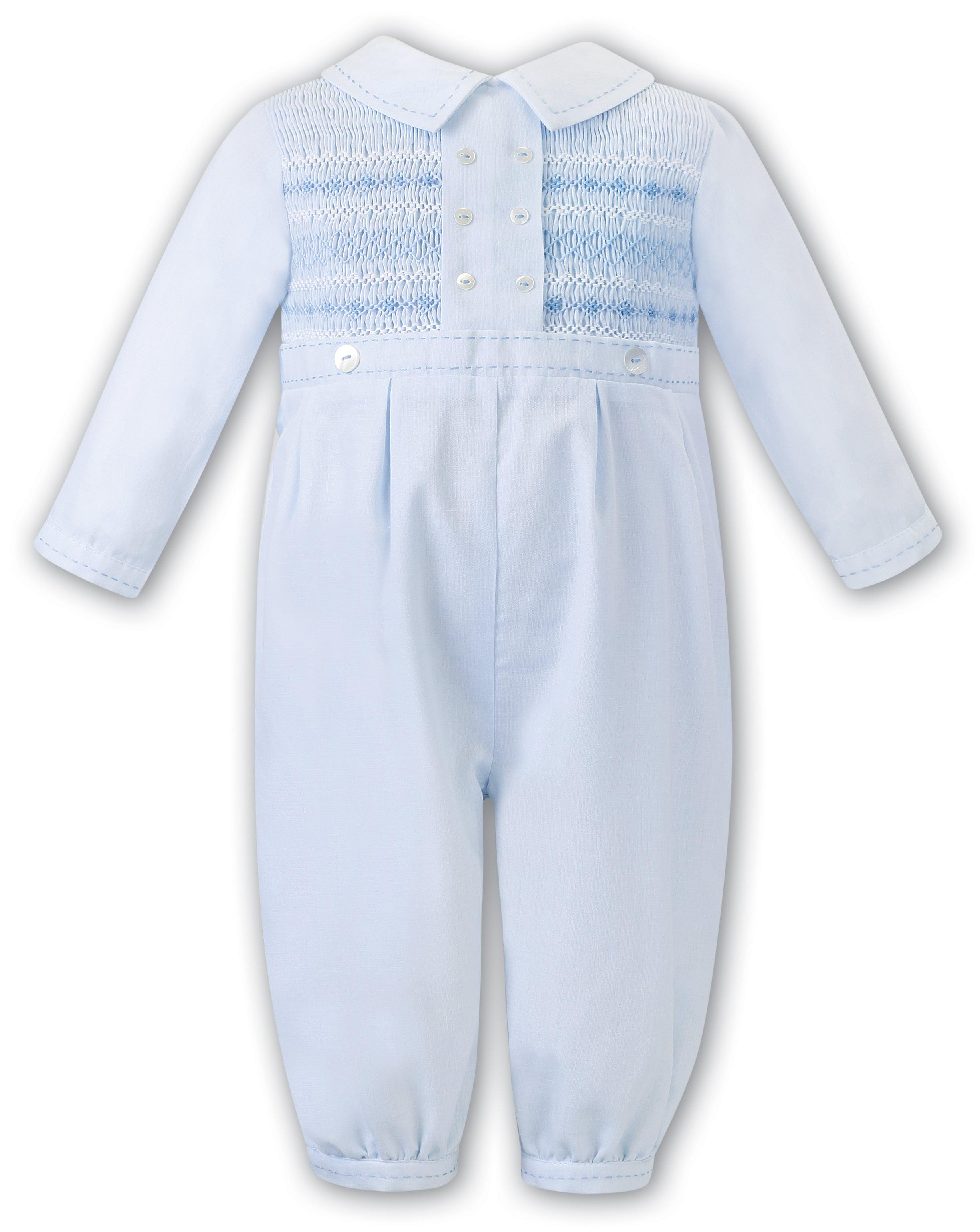 Sarah Louise Blue Smocked Romper - shopnurseryrhymes