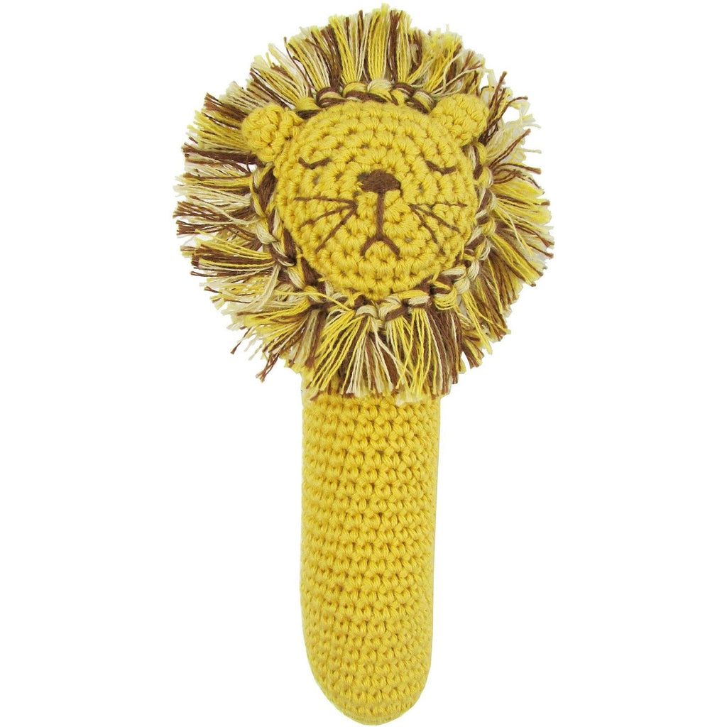 Crochet Lion Rattle Stick - shopnurseryrhymes