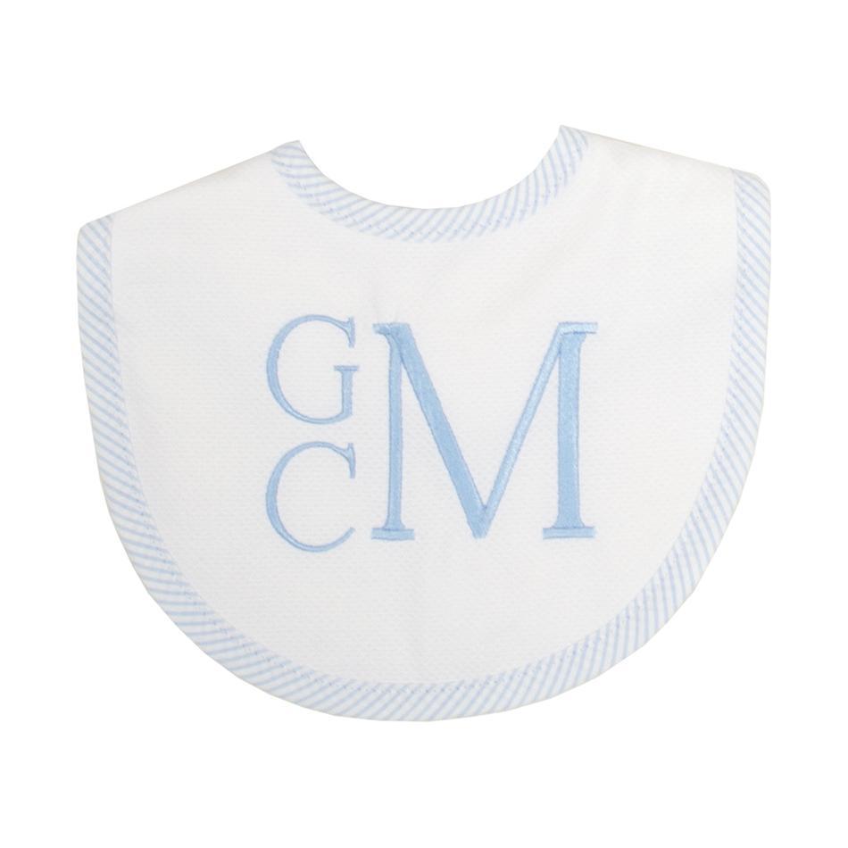 3 Martha's Medium Pique Seersucker Bib- Green, Gray, Pink, or Blue - shopnurseryrhymes