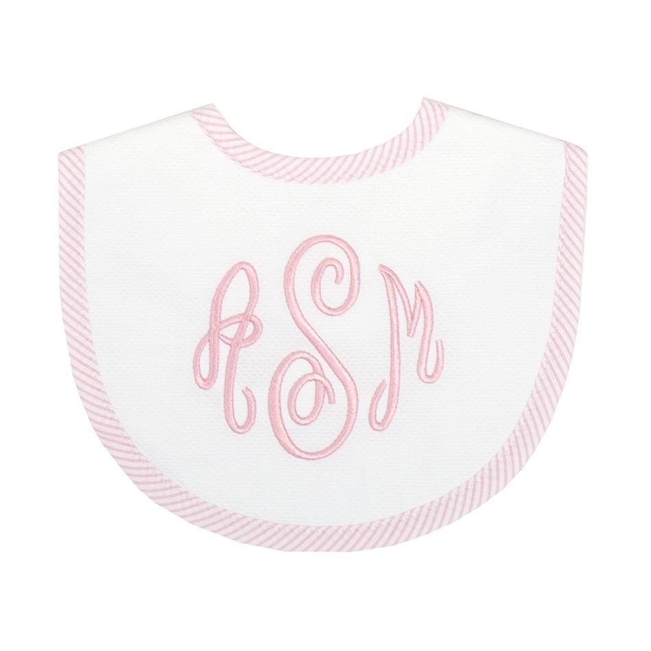 3 Martha's Medium Pique Seersucker Bib- Green, Gray, Pink, or Blue - shopnurseryrhymes