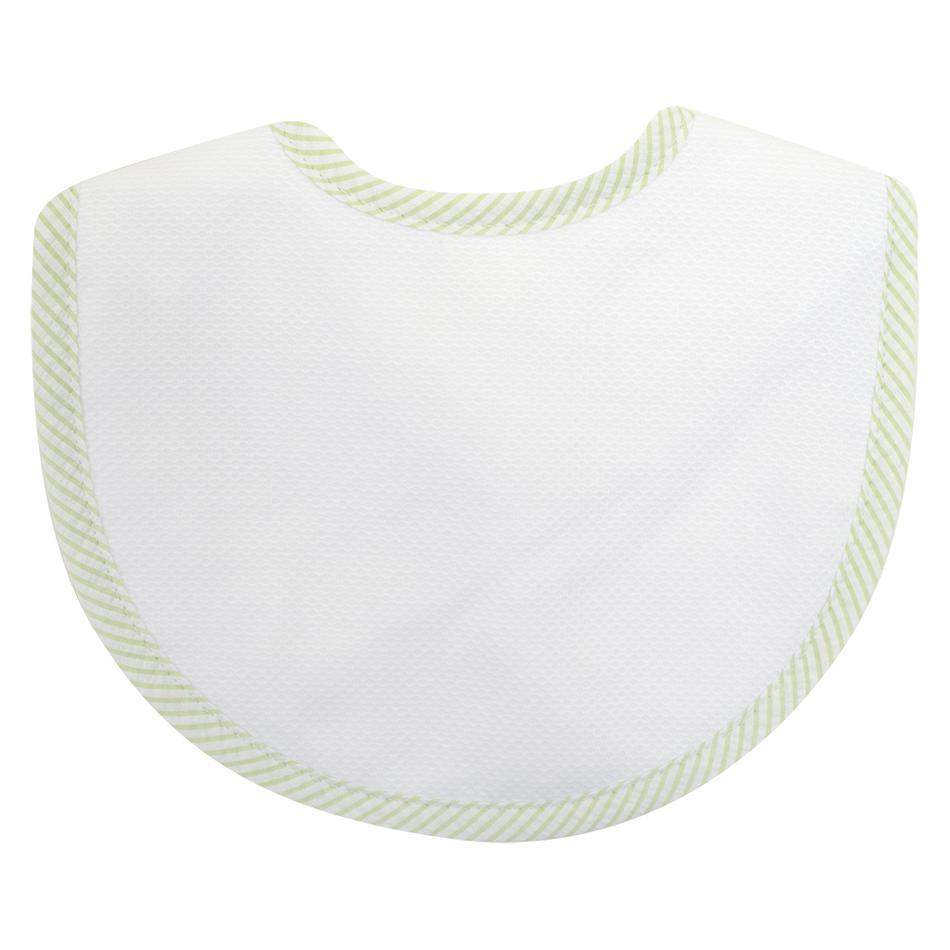 3 Martha's Medium Pique Seersucker Bib- Green, Gray, Pink, or Blue - shopnurseryrhymes