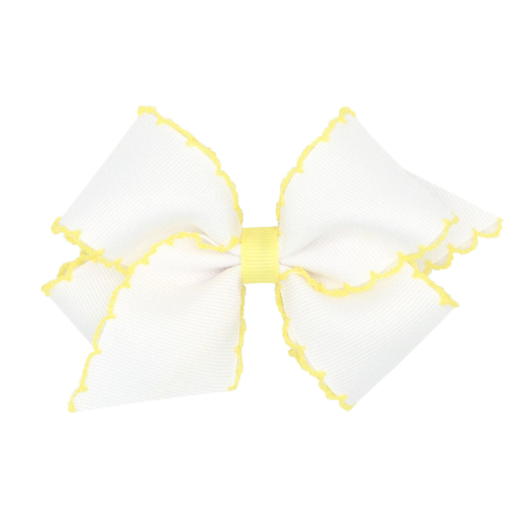 Wee Ones Mini Grosgrain Bow with Moonstitch Edge