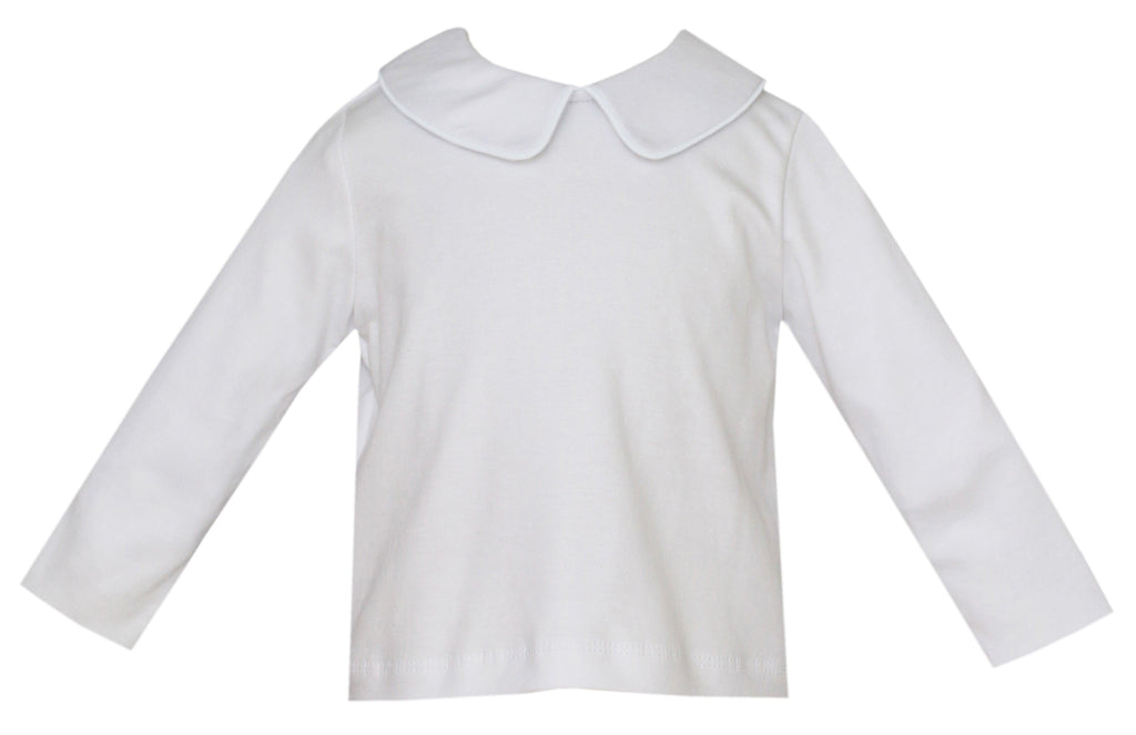 Petit Bebe White Knit Peter Pan Shirt - shopnurseryrhymes