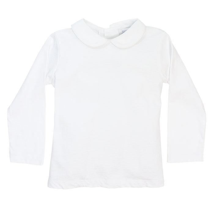 Bailey Boys White Knit Unisex L/S Piped Shirt - shopnurseryrhymes