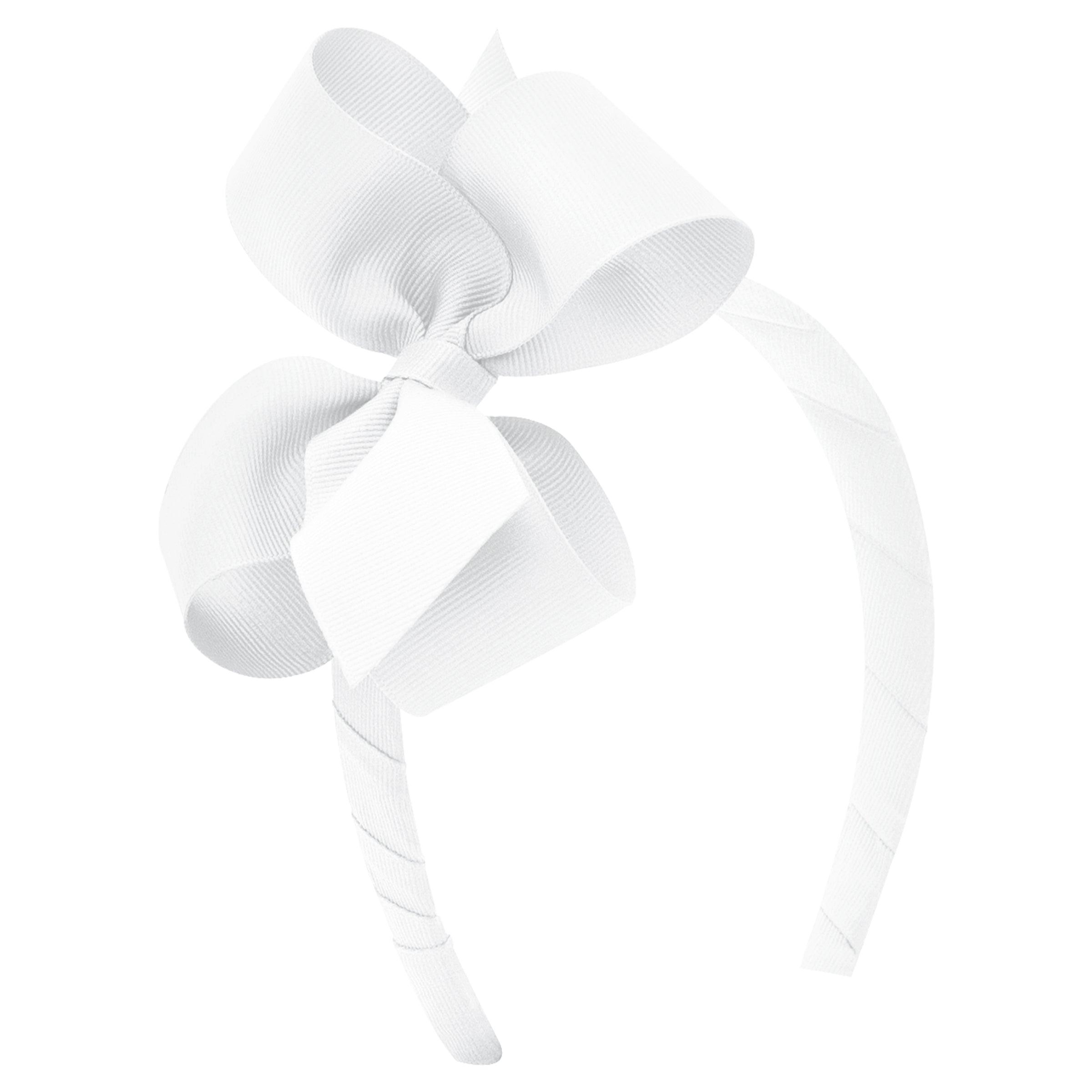 Wee Ones Medium Classic Grosgrain Bow on Headband - shopnurseryrhymes