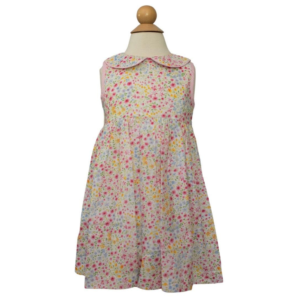 Peggy Green Sleeveless Liza Dress, Fresh Cut Floral - shopnurseryrhymes