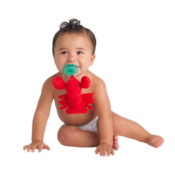 Nookums Paci-Plushies Shakies, Lexi Lobster - shopnurseryrhymes